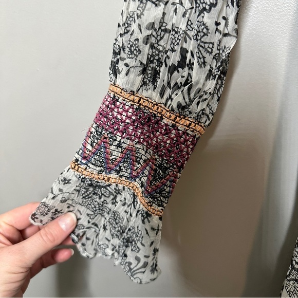 Anthropologie Giselle Beaded Tunic Chiffon Dress - Picture 8 of 9